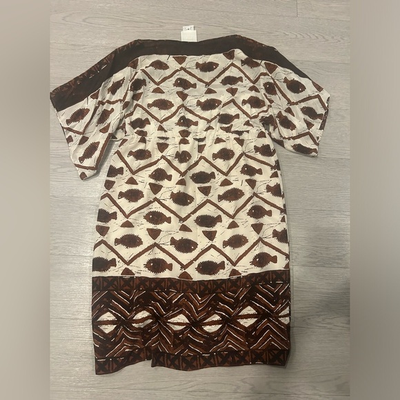 Anna Sui Fish Print 100% Silk Tunic Top Size 8 Egyptian - Picture 4 of 4